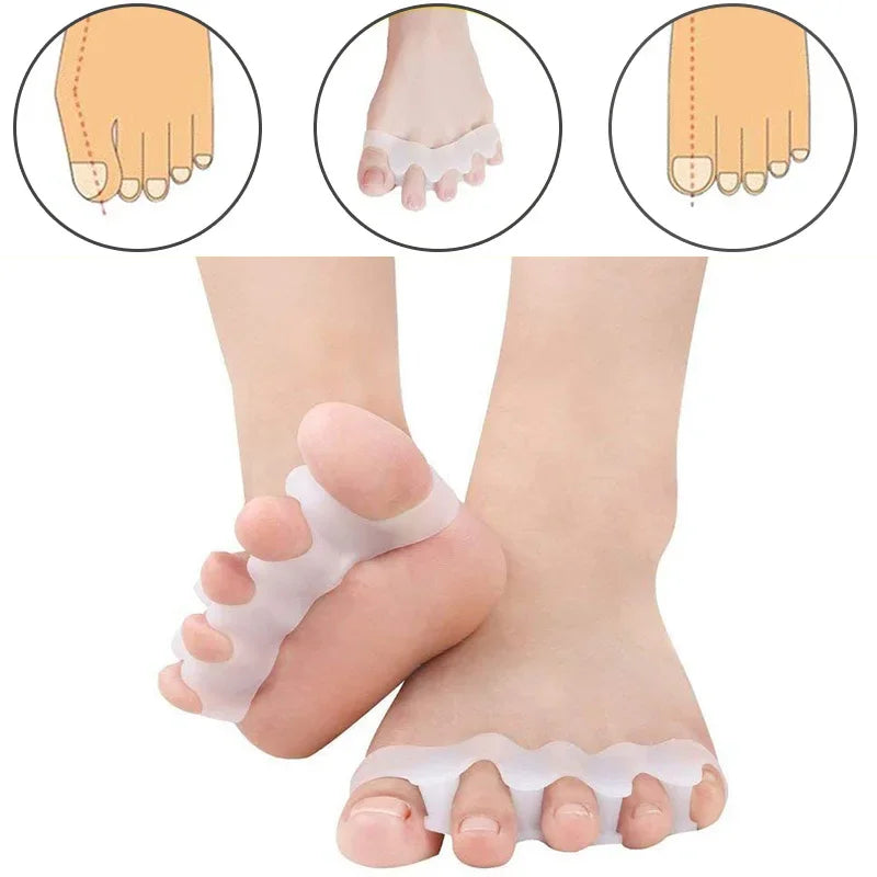 Silicone Toe Separators – Bunion & Hammer Toe Pain Relief | Soft SEBS Foot Alignment Corrector